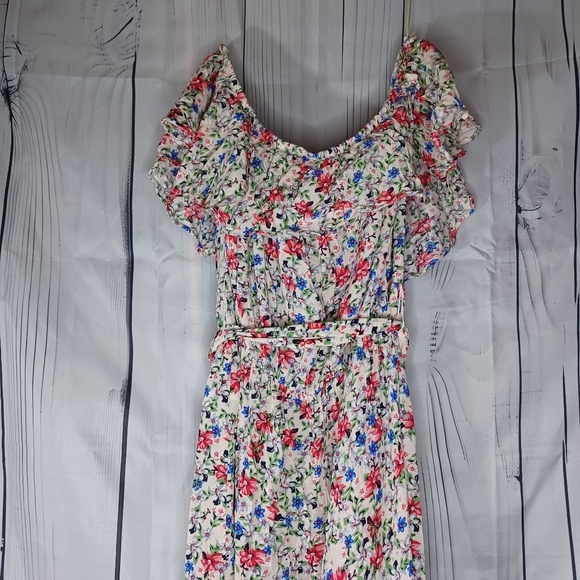 Umgee strapless boho floral wide leg jumpsuit - Picture 12 of 14